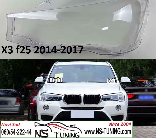 stakla za farove bmw x3 F25 2015 2016 2017 2014 servis reparacija novi sad ns tuning zamena stakla